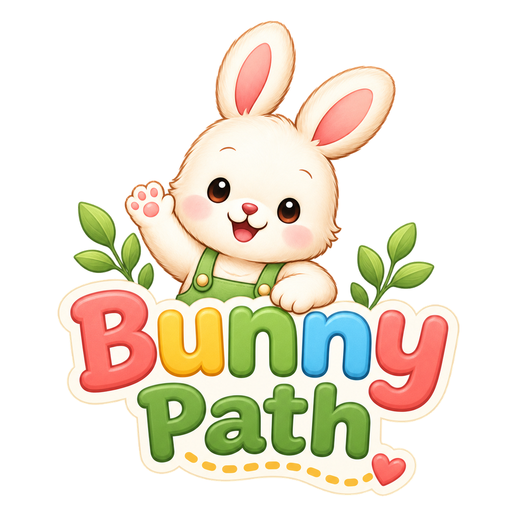 Full-color Bunny Path logo on a transparency checkerboard